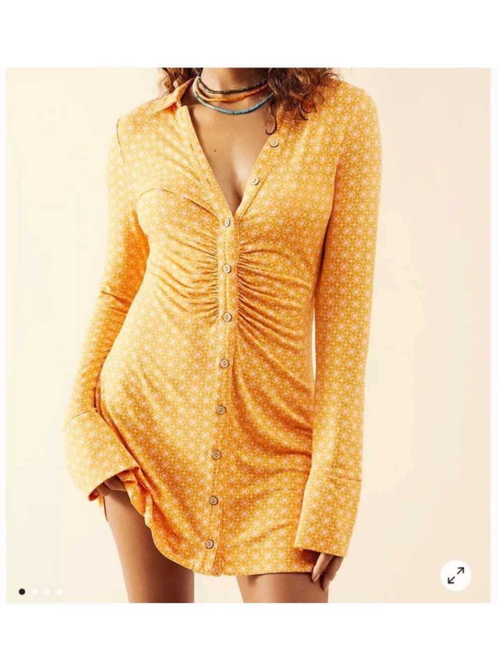 Free People Shayla Mini Dress in Orange